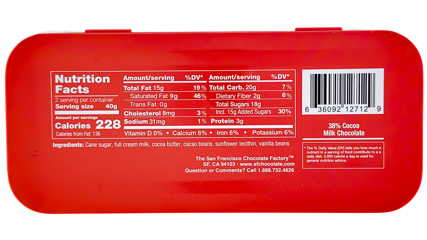 California Bear Flag - Milk Chocolate - 3oz tin