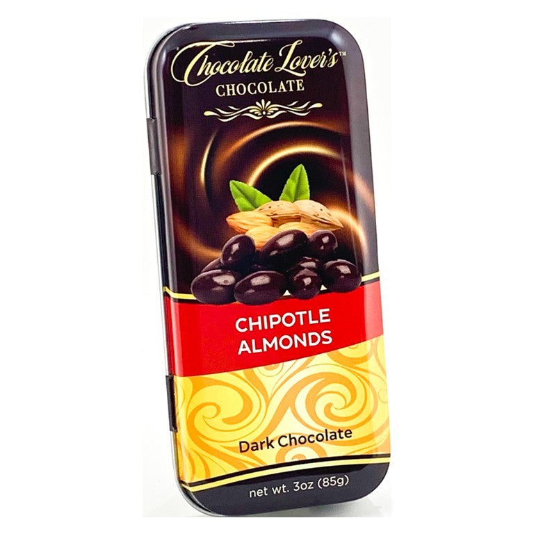 Chocolate Lover's Chipotle Almonds in Dark Chocolate - 3oz tin