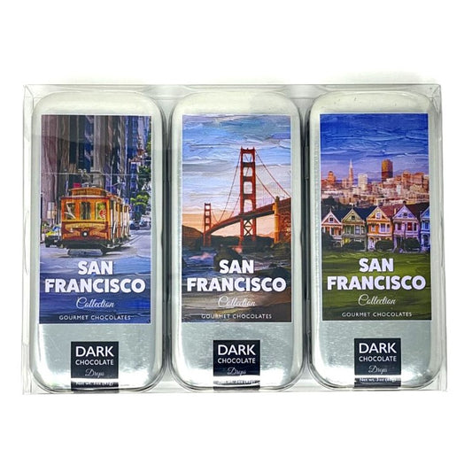 San Francisco Collection - 3 tin Gift Set in Dark Chocolate