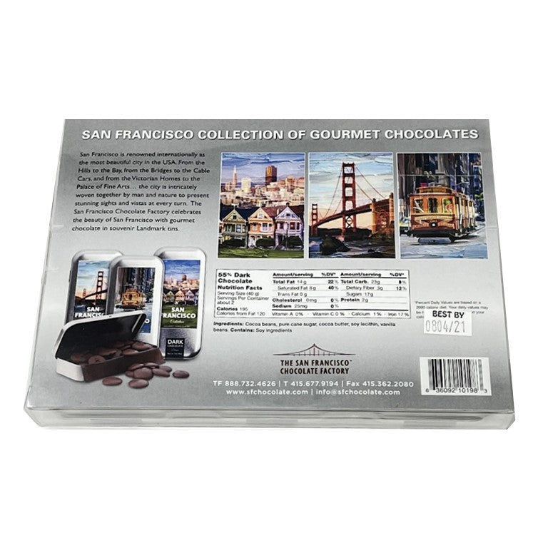 San Francisco Collection - 3 tin Gift Set in Dark Chocolate