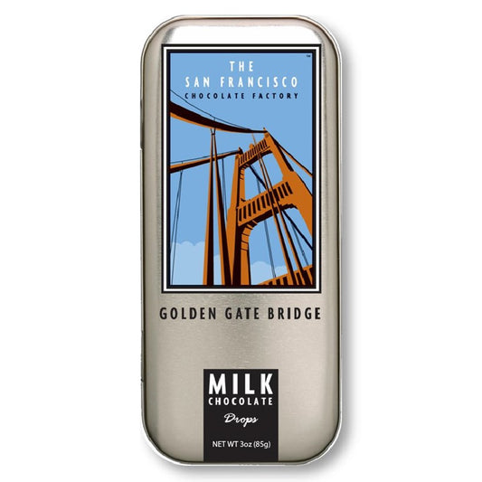 San Francisco Landmarks - Golden Gate Bridge - Milk Chocolate - 3oz tin