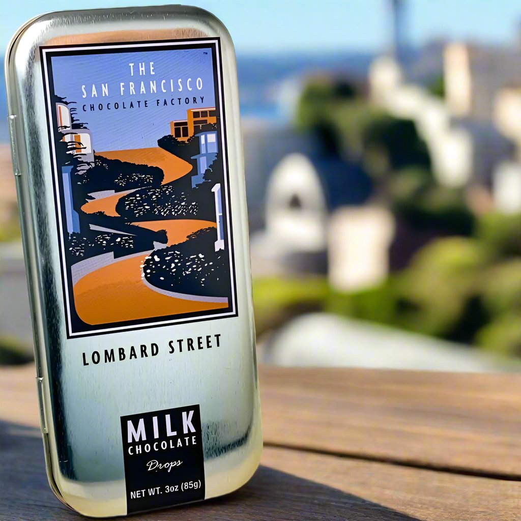 San Francisco Landmarks - Lombard Street - Milk Chocolate - 3oz tin