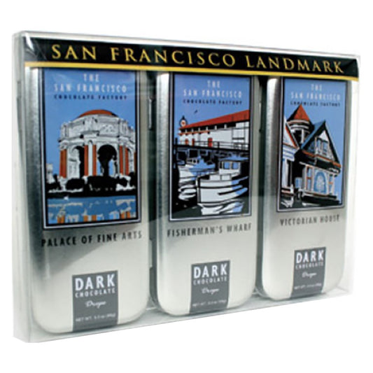 SF Landmark - 3 Tin Gift Set Dark Chocolate