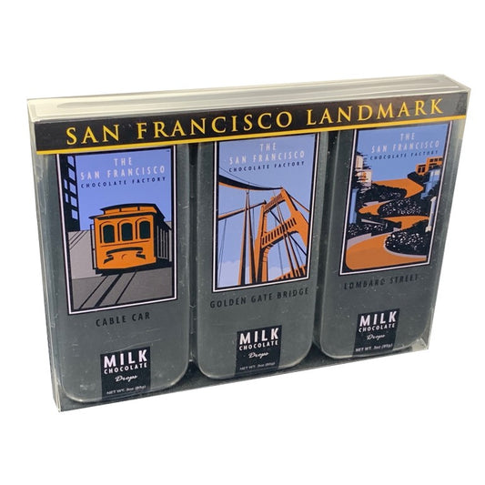 SF Landmark - 3 Tin Gift Set - Milk Chocolate
