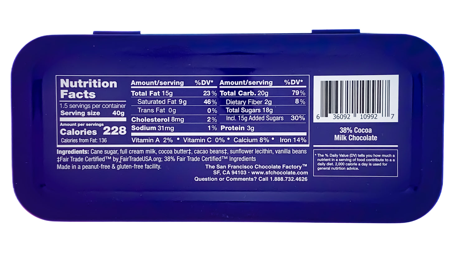 SF Landmark Collection - Midnight Milk Chocolate (3oz tin)