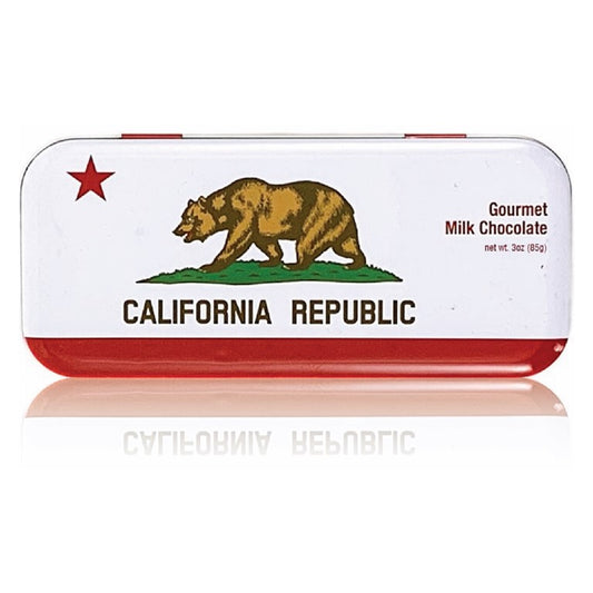 California Bear Flag - Milk Chocolate - 3oz tin