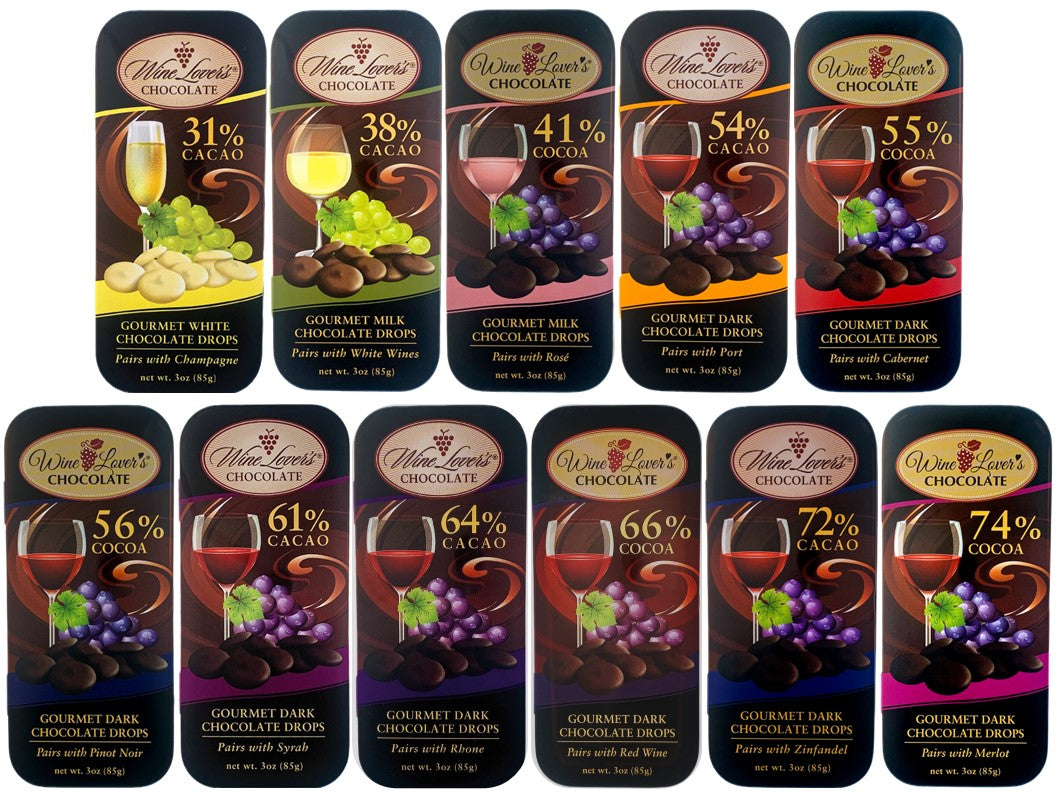 Wine Lover´s Chocolate CUSTOM 3-Tin Gift Set - 3oz tins
