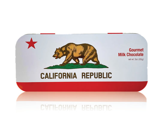 California Bear Flag - Milk Chocolate - 3oz tin