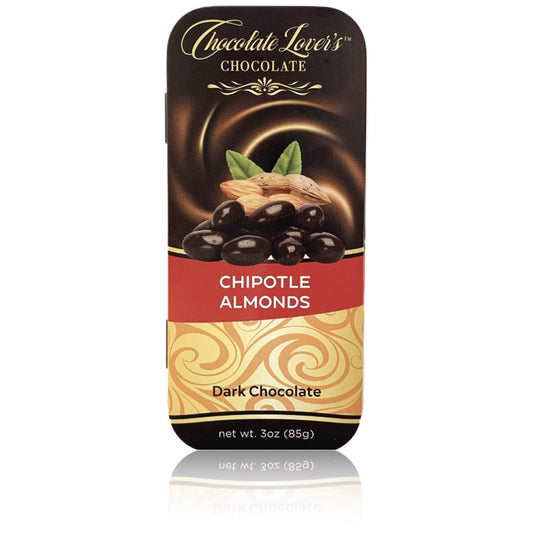 Chocolate Lover's Chipotle Almonds in Dark Chocolate - 3oz tin