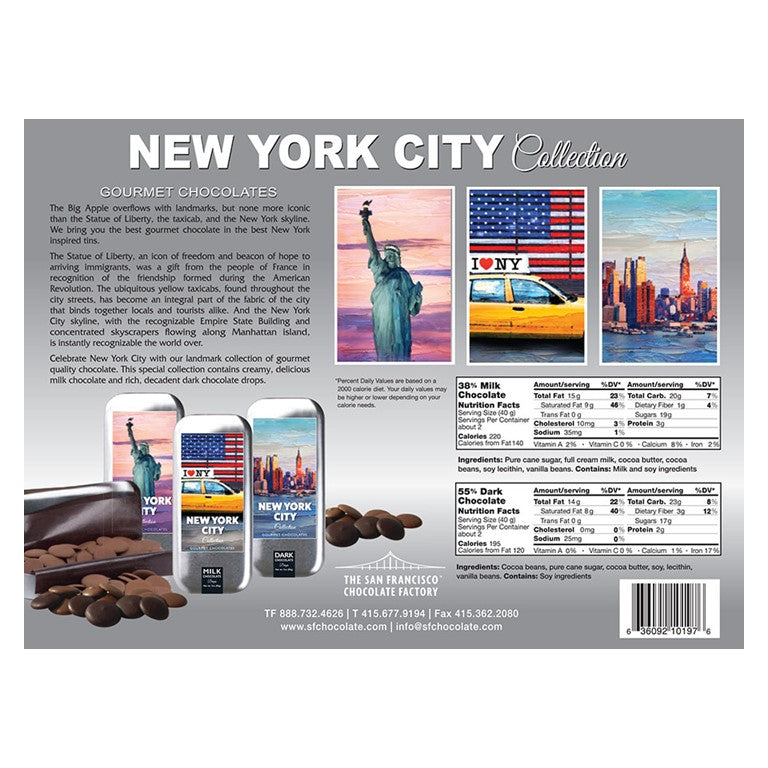 New York Collection - 3 tin Gift Set - Milk & Dark