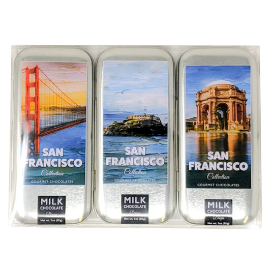 San Francisco Collection - 3 tin Gift Set in Milk Chocolate