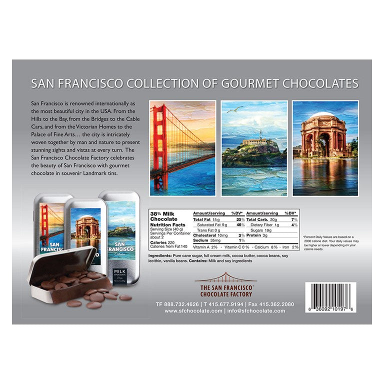 San Francisco Collection - 3 tin Gift Set in Milk Chocolate