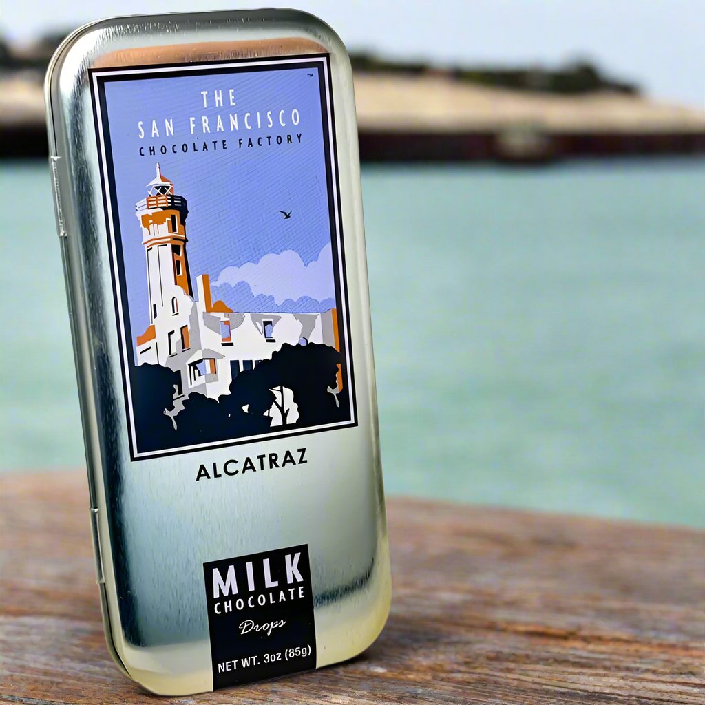 San Francisco Landmarks - Alcatraz - Milk Chocolate - 3oz tin