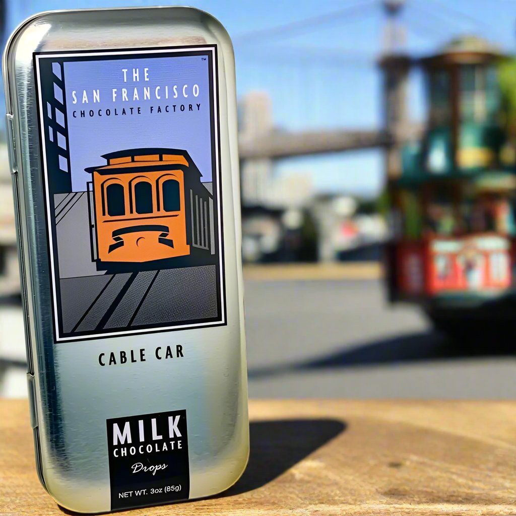 San Francisco Landmarks - Cable Car - Milk Chocolate - 3oz tin