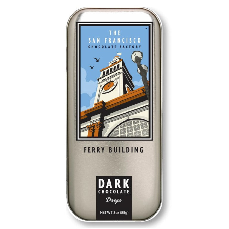 San Francisco Landmarks Ferry Building Dark Chocolate 3oz tin