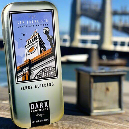 San Francisco Landmarks - Ferry Building - Dark Chocolate - 3oz tin