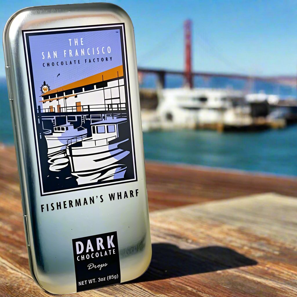 San Francisco Landmarks - Fisherman's Warf - Dark Chocolate - 3oz tin