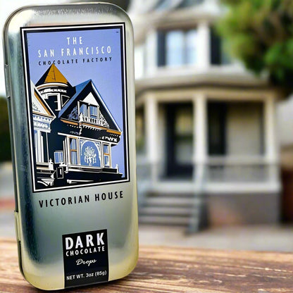 San Francisco Landmarks - Victorian House - Dark Chocolate - 3oz tin