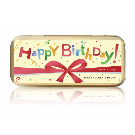 Happy Birthday - Milk Chocolate - 3oz Tin