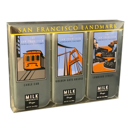 SF Landmark - 3 Tin Gift Set - Milk Chocolate